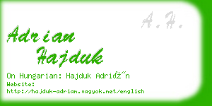 adrian hajduk business card